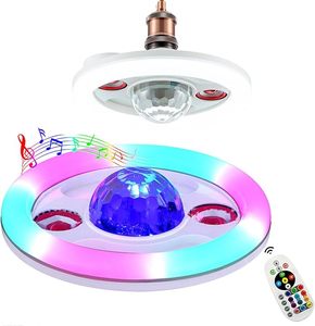 Lampe LED Disco RGB 36W E27 pour Fêtes à Domicile et Anniversaires, Ampoule Blanche Multifonction avec Haut-parleur et Télécommande pour Éclairage de Fête - Product Image 1