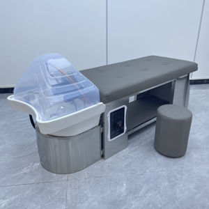 Cama de Champú Moderna de Lujo para Salón de Belleza, Masaje Tailandés, 3 Ajustes de Presión, Lavabo de Cerámica, Esponja de Alta Densidad, para Salón de Uñas <span class=keywords><strong>y</strong></span> <span class=keywords><strong>Hotel</strong></span> - Product Image 4