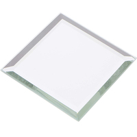 Biseauté réfléchissants dorés en verre biseautés, pour porte de fenêtre, meubles, 1 pièce