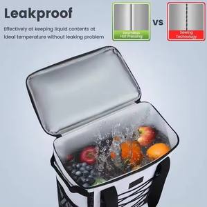 BSCI-Fabrik individuelles Logo schwerlast wiederverwendbarer isolierter Beutel auslaufsicher weich groß Picknick Eis kühler Rucksack - Product Image 2