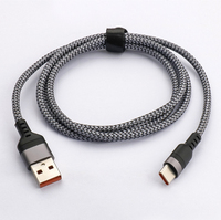 Câble USB-A vers Type-C tressé en nylon 0,5m 1m 1,5m 2m 3m 5m 8m, charge rapide 6V10A, cœur en cuivre pur, cordon de synchronisation de données pour téléphone