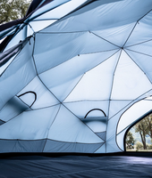 Tente dôme géodésique 4 saisons avec logo personnalisé, robuste, pour 10 personnes, imperméable, coupe-vent, pour base-camp et expéditions