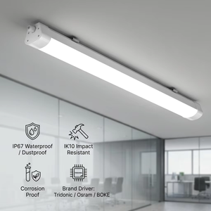 Lumière LED étanche IP67, résistante aux intempéries, avec capteur de mouvement à micro-ondes, 140lm/W, 50000H, SMD2835, pour entrepôt, supermarché, éclairage industriel - Product Image 2