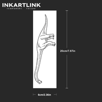 INKARTLINK Индивидуальные интерактивные татуировки на тело с изображением динозавров, водостойкие, долговечные (2 недели), полуперманентные наклейки-тату с чернилами Jagua