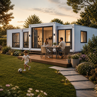 Maison conteneur modulaire préfabriquée extensible pour bureau industriel, installation rapide, design moderne peu encombrant, résidentiel, garantie 1 an