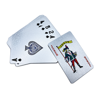 Cartes à jouer en plastique PVC, finition brillante, lavables, imperméables, avec boîte de rangement personnalisée, vente directe d'usine, publicité
