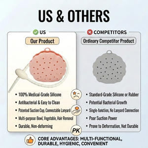 Custom Durable Food Grade Silicone <b>Suction</b> Cup Anti-Slip Eco-Friendly Soap Storage Long Lasting Bath Bombs Container <b>Shower</b> - Product Image 3