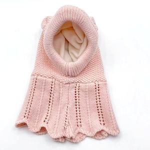 Chapeau pour bébé, automne-hiver, mignon, <span class=keywords><strong>avec</strong></span> petites oreilles, chapeau tricoté pour bébé <span class=keywords><strong>avec</strong></span> écharpe intégrée - Product Image 4