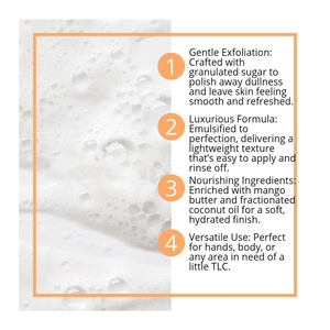 Gommage Corporel Éclaircissant à la Mangue Marque Blanche, Exfoliant Doux aux Herbes, Élimine la Peau Terne du <span class=keywords><strong>Dos</strong></span>, des Bras et des Jambes - Product Image 3