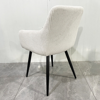 Chaise de salle à manger convertible et portable en suède, style nordique, luxe léger, contemporaine, écologique, pour mobilier d'appartement