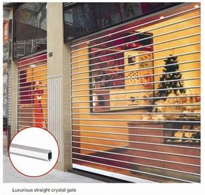 Panneau PC moderne personnalisé <span class=keywords><strong>4m</strong></span> * 6m <span class=keywords><strong>porte</strong></span> roulante antivol automatique en rouleau d'aluminium panneau givré transparent pour garages villas - Product Image 2