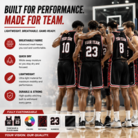 Ensemble de maillots de basket-ball personnalisés pour les équipes |   Nom, numéro et logo entièrement personnalisés |   Uniforme de sport respirant et à séchage rapide