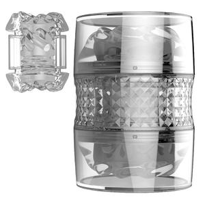 Copa de avión de cristal de diamante, molde pasante de dos extremos, + TPE ABS, vibración de doble penetración, Juguetes sexuales para adultos, masturbadores para hombres - Product Image 1