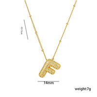 Haute Qualité Étanche En Acier Inoxydable Glace Out Alphabet Initiale A ~ Z Cubique Zircone Bulle Lettre Charme Pendentif Collier