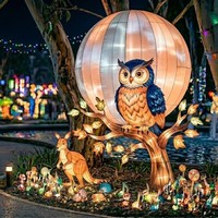 Lebendige Freizeitpark-Laternen-Interaktionsdekoration für Neujahr Innen-/Außenbereich Themenpark-Lichtshow
