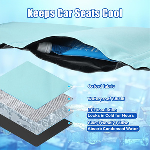 Almohadilla Refrigerante para Asiento de Coche de Bebé con 4 Bolsas de Hielo, Mayor Cobertura, Enfriador para Asientos de Coche, Esencial para el Verano - Product Image 4