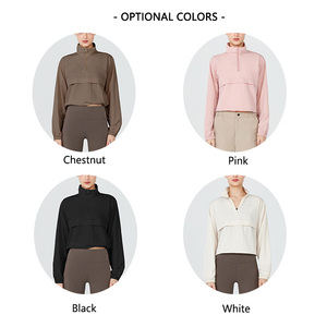 Jaket Tahan Angin Tipis Kasual Pelindung Sinar Matahari Pakaian Yoga Blus Atasan Lengan Panjang Musim Semi dan Musim Panas Jaket Olahraga Longgar untuk Wanita - Product Image 3