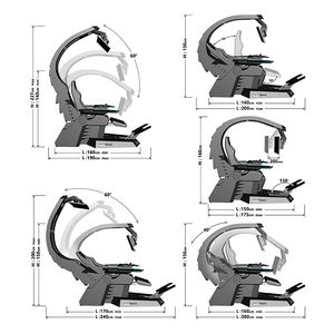 Elektrischer Zero-Gravity-Liegesessel mit individuellem Logo, automatischer Cluvens Unicorn mit Wärme- und Massagefunktion, Unterstützung für 3 Monitore - Product Image 5