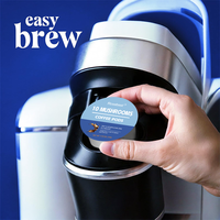 Capsules de café adaptogène aux champignons végétaliennes personnalisées 10-en-1 sans sucre, recyclables, compatibles avec Keurig