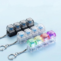 Wholesale Colorful Transparent Mechanical Keyboard Switch Fidget Toy Mini Single Key Stress Relief Keychain Anti-Anxiety Keycap