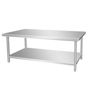 Mesa de trabajo de cocina de dos pisos de acero inoxidable 304 comercial multifuncional comercial 1,2 m - Product Image 3