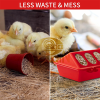 Qianqin Abreuvoir en plastique à 28 trous pour volailles, mangeoires pour animaux de ferme, 20 pouces, prix abordable, bonne qualité, usine chinoise, 50 cm de long