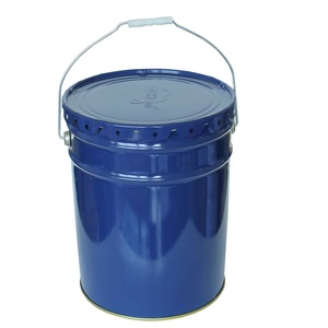 Zhejiang fabbrica zincato 20L secchio di vernice in metallo nero tonde e dimensioni sigillate tamburi e barili