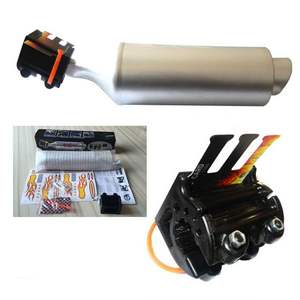 ท่อไอเสียแบบ Extreme Muffler สีเงิน พร้อมลายเปลวไฟ สำหรับอัพเกรดและดัดแปลงท่อไอเสียรถจักรยานยนต์ - Product Image 3