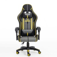 Chaise de jeu ergonomique inclinable en cuir de qualité supérieure, pivotante et réglable, pour e-sport et ordinateur