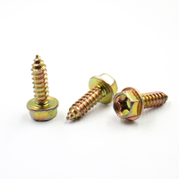 Vis métrique personnalisée M2 M3 M4 M5 M6, tête hexagonale à empreinte Phillips, tête à bride, acier au carbone zingué jaune, vis autotaraudeuse
