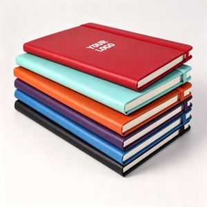 Wholesale Custom Elastic Strap Pen Holder Print Logo Diary <b>Notepad</b> Note Book Pu Leather Notebook A5 - Product Image 1