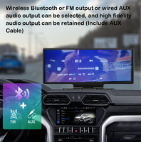 10.26 pouces 4k Dashcam caméra avec sans fil CarPlay Android AUTO multimédia Audio voiture Dvr caméra enregistreur vidéo moniteur
