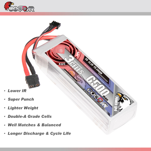 Batería LiPo CODDAR RC 3S 6500MAH 11.1V 60C 120C XT60 para Dron FPV, Camión RC, Avión, Helicóptero, Multicóptero, Barco, Buggy Monster - Product Image 4