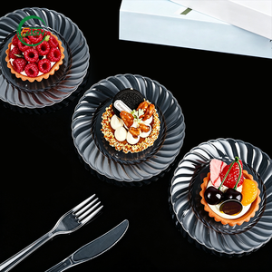 Platos Desechables de Plástico PS Transparente de 10 Pulgadas, Vajilla Premium <span class=keywords><strong>para</strong></span> Bodas, <span class=keywords><strong>Fiestas</strong></span> y Servicios de Catering <span class=keywords><strong>para</strong></span> <span class=keywords><strong>Banquetes</strong></span> - Product Image 6