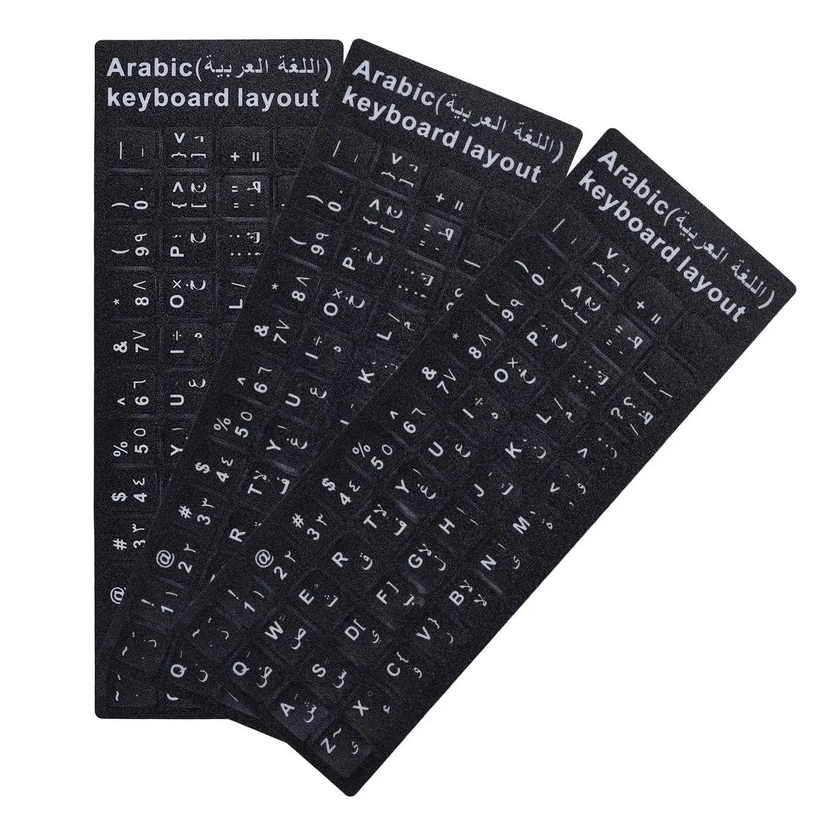 Custom PVC Printed Language Keyboard Label Arabic Sticker Transparent,Russian Azerty keyboard stickersKeyboard Stickers