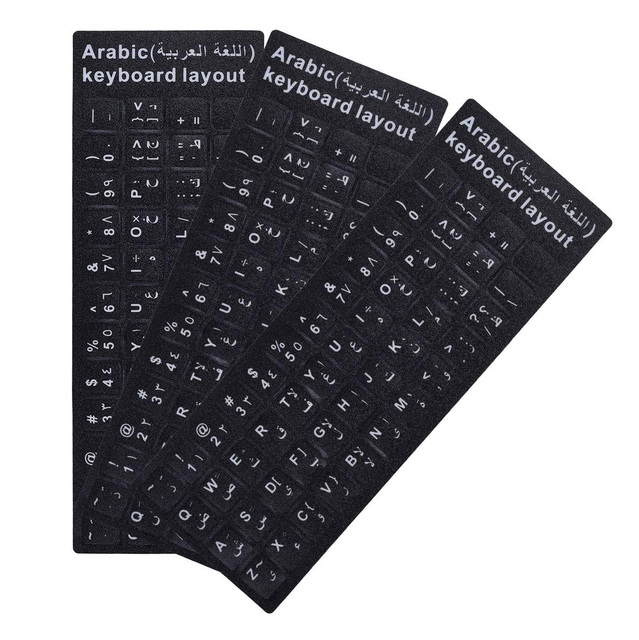 Custom PVC Printed Language Keyboard Label Arabic Sticker Transparent,Russian Azerty Keyboard StickersKeyboard Stickers