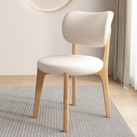 Chaise de salle à manger empilable en bois massif de style nordique haut de gamme avec un design minimaliste moderne pour la maison, le bureau et la restauration/l'hôtellerie