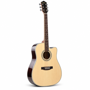 Guitare acoustique électrique professionnelle de style dreadnought, prix bas, 6 cordes, table en épicéa, fond et côtés en palissandre, 41 pouces, avec micro - Product Image 2