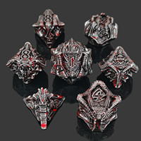 COC donjons dragons D20 polyèdre Table 16mm métal mdn Kesulu RPG Kesulu dés costume Logo personnalisé jeux de société en cours d'exécution groupe dés