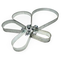 FLUIDO Série Flex-Gear OEM en Acier Inoxydable Finition Zinc Métrique, Collier de Tuyau à Boucle Pivotante Rapide, Serre-tuyau en U, Garantie 1 an