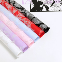 Vlinder Mist Bloemen Verpakkingspapier Transparant Waterdicht Bloemenwinkel Bloemboeket Bloemarrangement Rozen Geschenken Verpakkingspapier