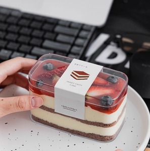 Ép nhựa đúc hộp vuông tráng miệng Tiramisu Bánh Snack kẹo Cookie bao bì hộp rõ ràng cửa sổ nhà máy chi phí cắt mảnh - Product Image 6