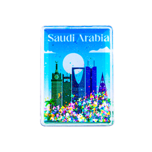 Cá nhân hoá tùy chỉnh thiết kế của riêng bạn nước thành phố du lịch lưu niệm lỏng cát lún Acrylic tủ lạnh nam châm - Product Image 2