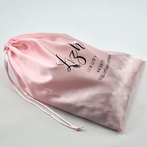 ถุงใส่ผมต่อแบบซาตินสีชมพูพิมพ์ลายเฟล็กโซกราฟีตามสั่ง - Product Image 5
