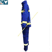 Tenue de travail réfléchissante bleu marine, deux pièces, combinaison de travail d'urgence, veste et pantalon