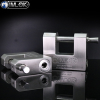 W701SS Ensemble de cadenas rectangulaires en laiton massif, cadenas de sécurité à clé maîtresse étanches pour porte avec acier inoxydable 304