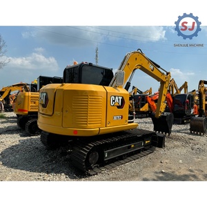 Mini-excavatrice Caterpillar 307 307D 307E2 d'occasion, 7 tonnes, avec roulement PLC, en bon état, moins chère qu'une neuve - Product Image 2