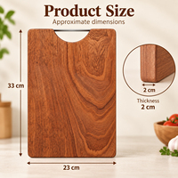 Planche à découper en bois d'ébène avec poignée en métal, planche à découper pour la viande, les légumes, le pain et le fromage, plateau de service