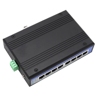 UOTEK Switch Ethernet No Administrado de 8 Puertos 10/100M, Entrada DC9-48V, Montaje en Pared, Switch Industrial, Estándar IEEE 802.3 10Base-T