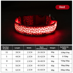 Vente en gros collier de chien LED avec nylon et polyester réglables pour grands chiens moyens et petits caractéristiques lumières clignotantes - Product Image 6